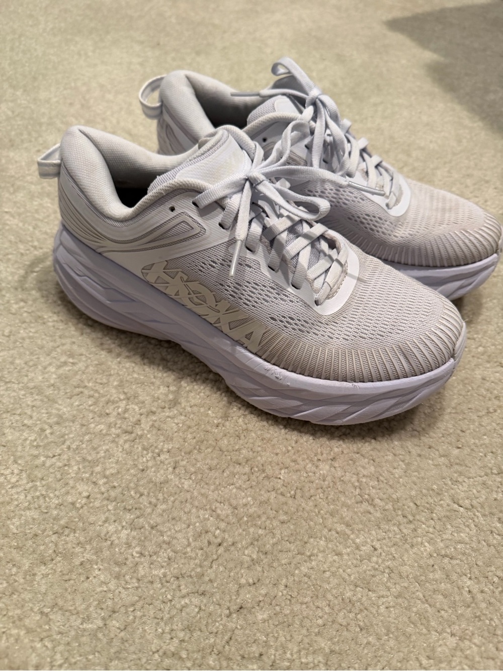 Hoka One One Women's All-White Performance Running Shoes